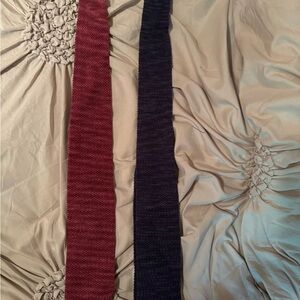 Men’s red and blue cotton neck ties